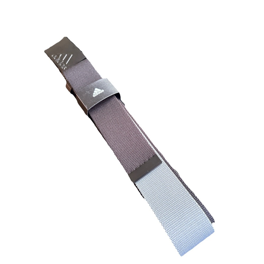 Adidas GREY/BLACK Golf Men's Reversible Webbing Belt, US One Size Cut To Size